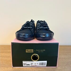 Keds x Kate Spade Kickstart Navy Satin Sneakers